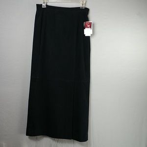 JM Collection Womens Skirt, Black, Maxi long split